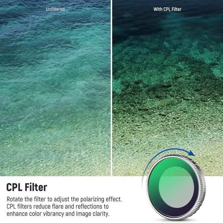NEEWER ND-Filter-Set, kompatibel mit Insta360 GO 3S, UV+CPL+ND8+ND16+ND32+ND64 Filtern, Action-Kamer