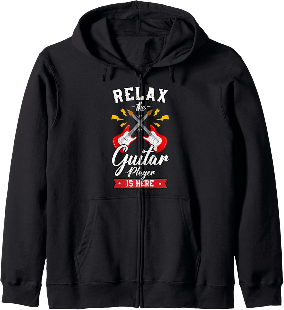 Vintage Music Relax Gitarrenspieler Saiteninstrument Geschen Kapuzenjacke