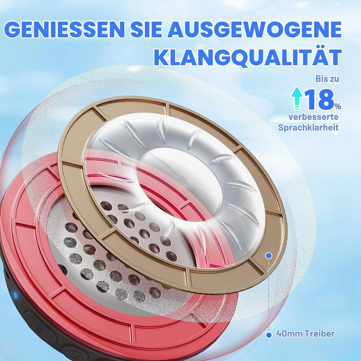 iClever Bluetooth kopfhörer Kinder, 60 Std Akku, 74/85 dBA Lautstärkebegrenzung, Stereo-Sound, Typ-C