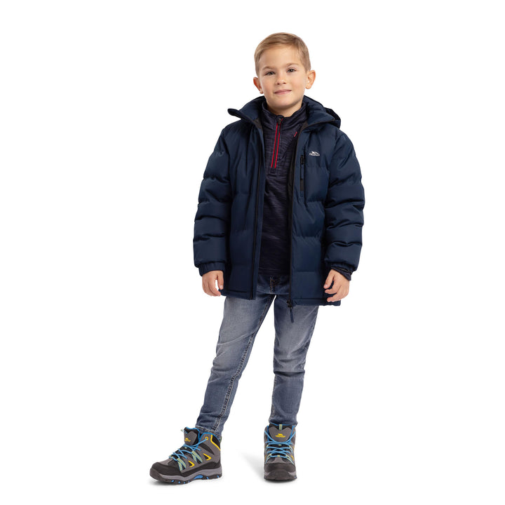 Trespass Herren Clip Padded Regenmantel mit Abnehmbarer Kapuze 2-3 Jahre - Brust 21 "(53 cm) Azul Ma