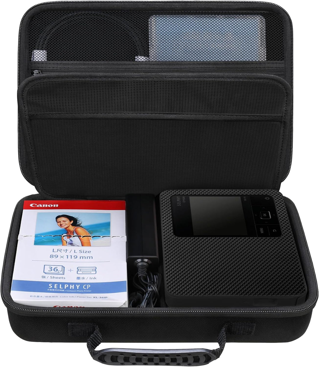 Elonbo Tragetasche für Canon SELPHY CP1500 Kompaktfotodrucker, tragbare Bluetooth Instant Print Kame