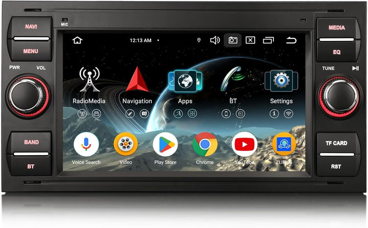 Erisin Android 14 Acht-Kern Autoradio 4GB+64GB Für Ford Focus C-Max S-Max Galaxy Kuga Fiesta Transit