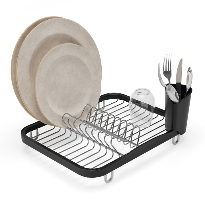 Umbra SINKIN Dish Rack SMK/NKL Schwarz/Nickel Mittel, Schwarz/Nickel Mittel