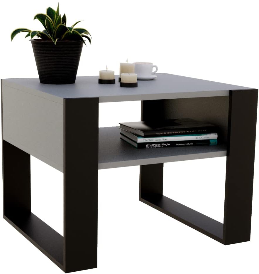 MRBLS Couchtisch – modernes rustikales Design – Wohnzimmer-Tisch Beistelltisch Kaffeetisch Sofatisch