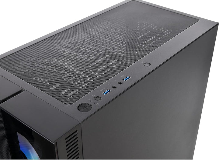 Thermaltake Versa T26 ARGB Black Mid-Tower-ATX-PC-Gehäuse Gehärtetes 4mm Glasseitenteil ATX Schwarz,