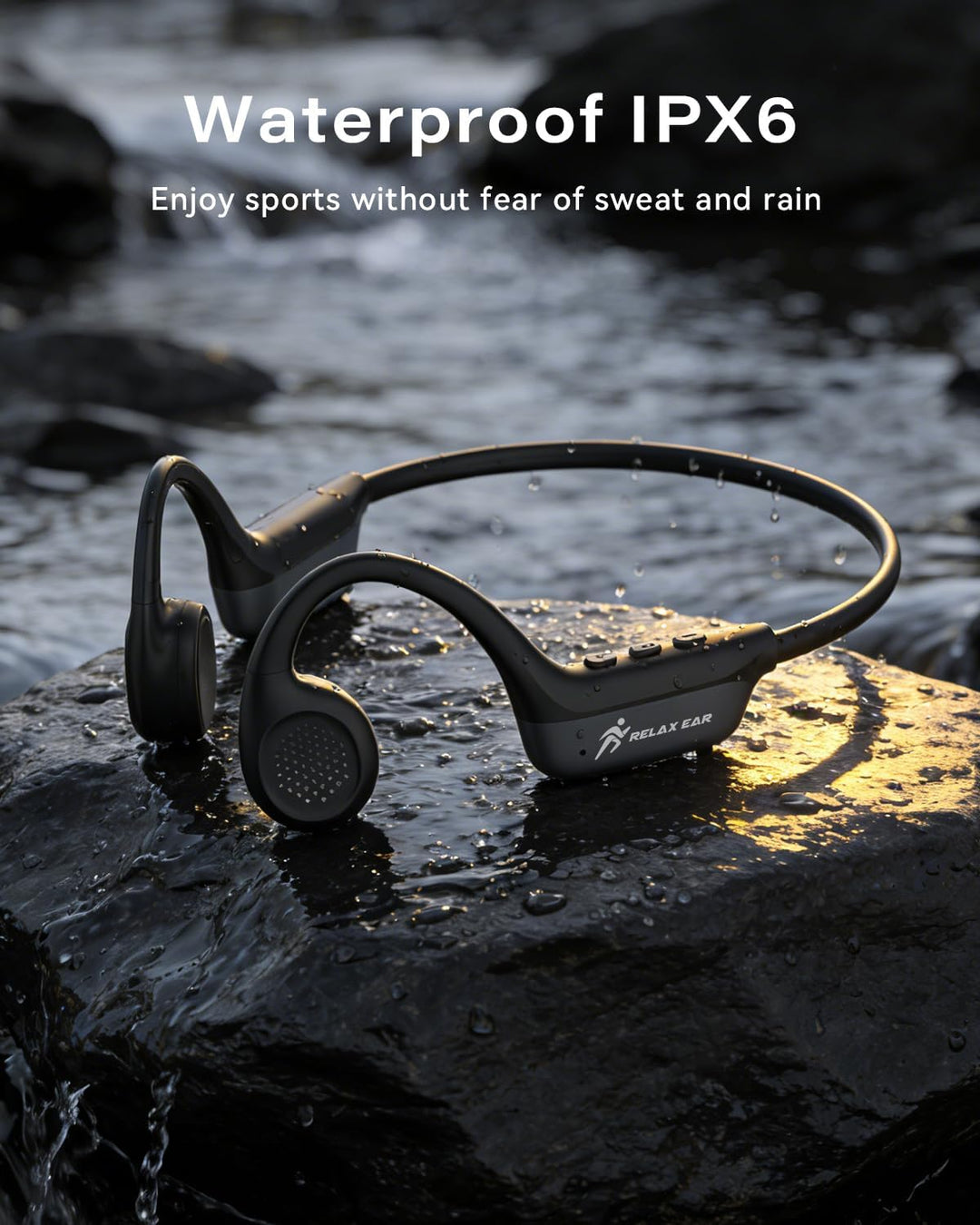 SANOTO Knochenschall Kopfhörer Bluetooth,Open Ear Kopfhörer Kabellos Bone Conduction Kopfhörer IPX5