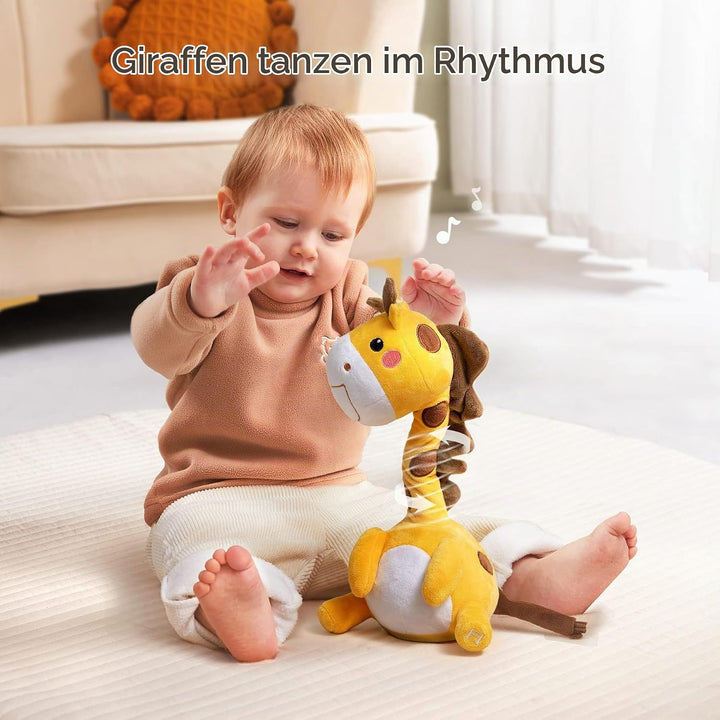 TUMAMA Baby Plüschtier Sprechende tanzende Giraffe Spielzeug Geschenke für Jungen Mädchen,Kinder Plü