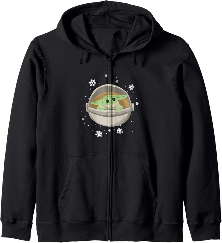 Star Wars The Mandalorian The Child Snowfall Cartoon Kapuzenjacke