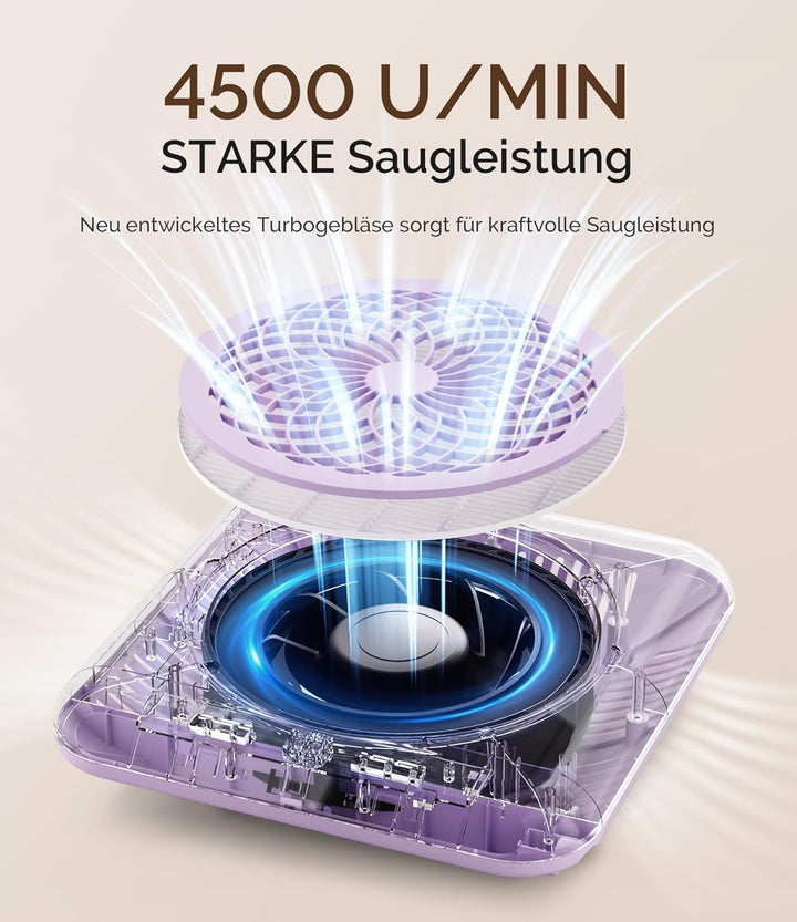 MelodySusie Professioneller Nagelstaubsauger 4500 U/MIN Starker Vakuum Ventilator Staubabsaugung für