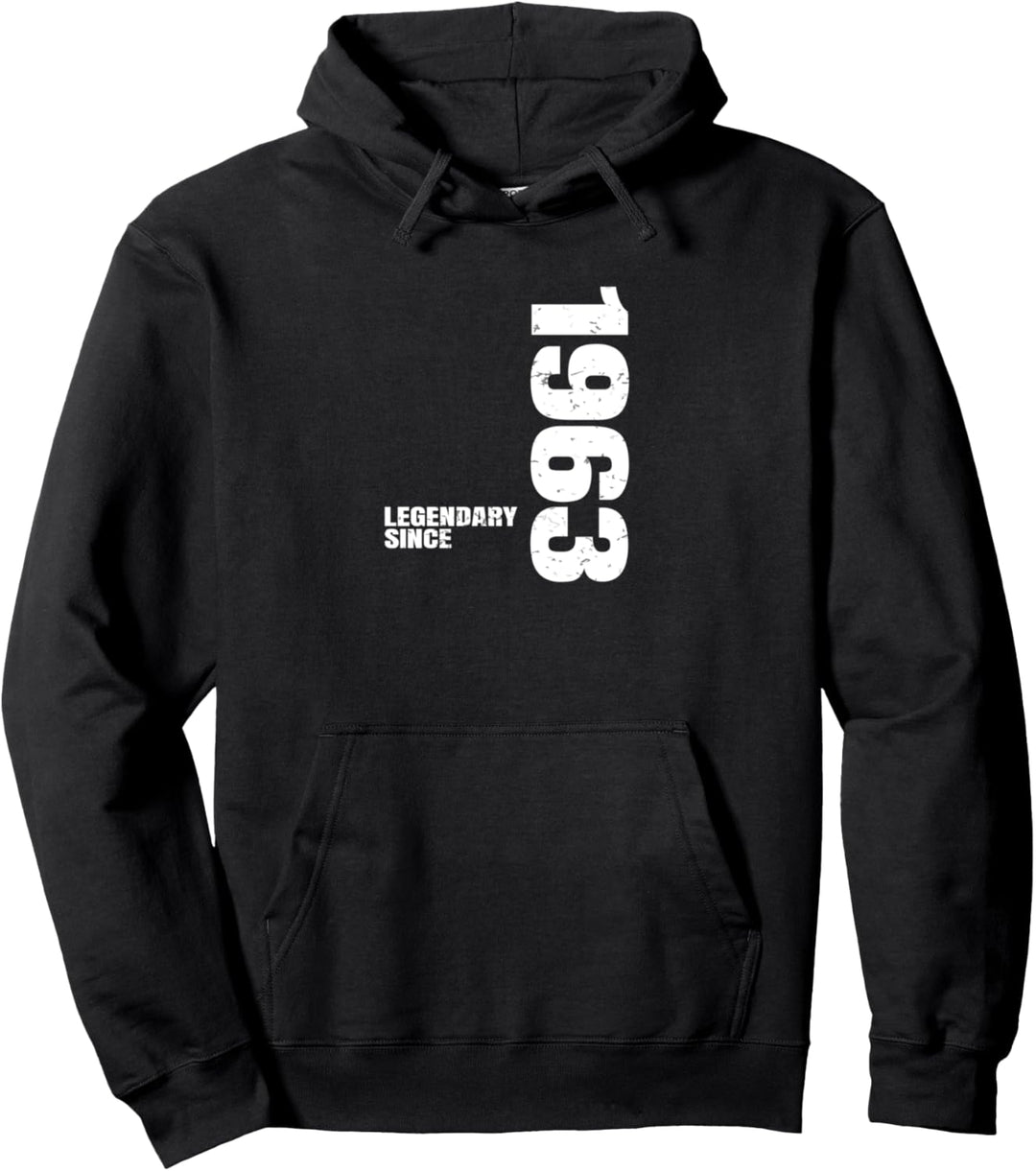 Geburtstag Mann Vintage Legendary Since 1963 Pullover Hoodie