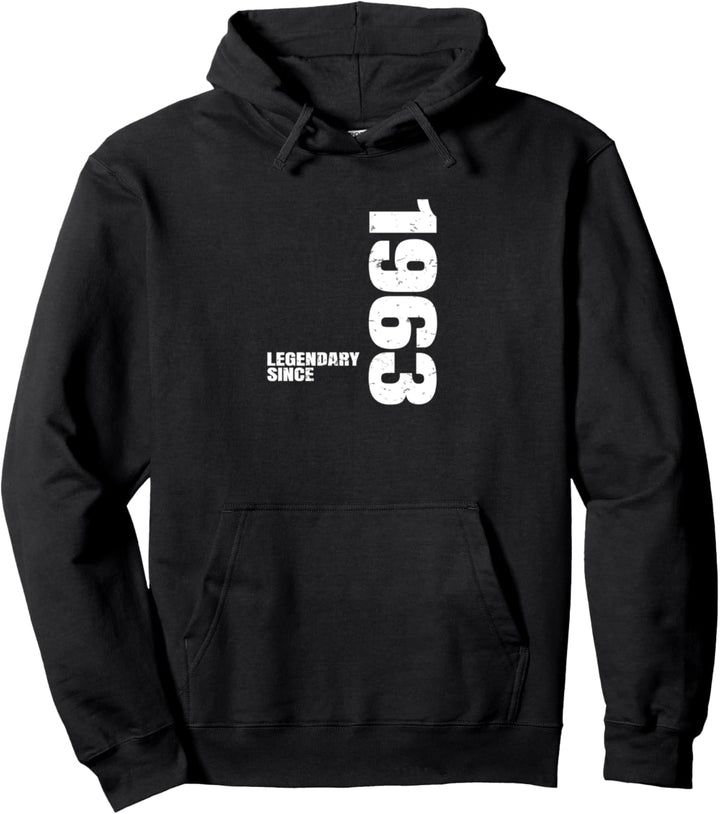 Geburtstag Mann Vintage Legendary Since 1963 Pullover Hoodie