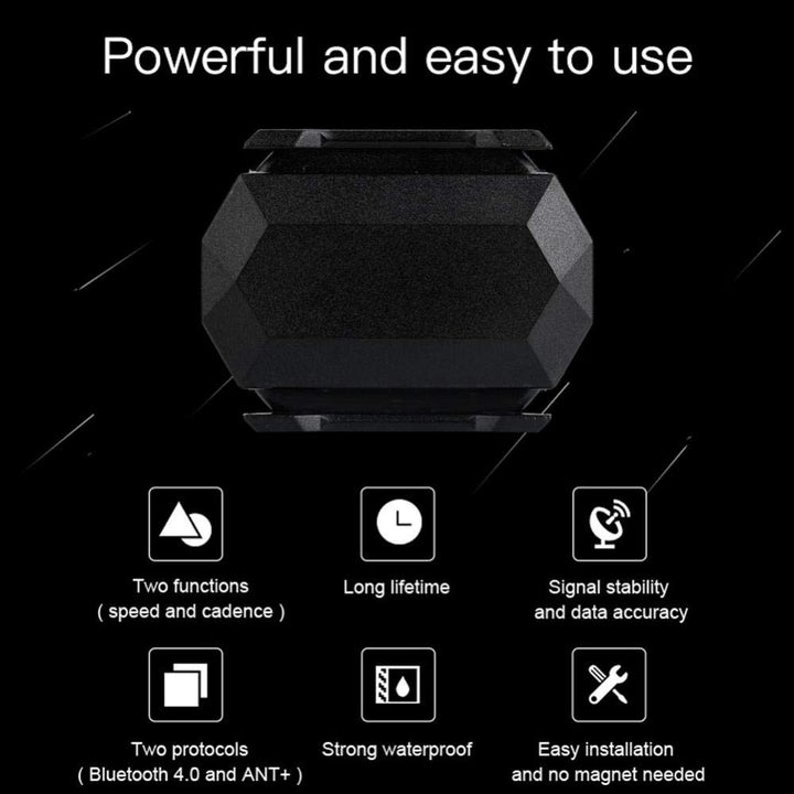 Demeras Geschwindigkeits-/Trittfrequenzsensor Trittfrequenz- und Geschwindigkeitssensor Bluetooth Bi