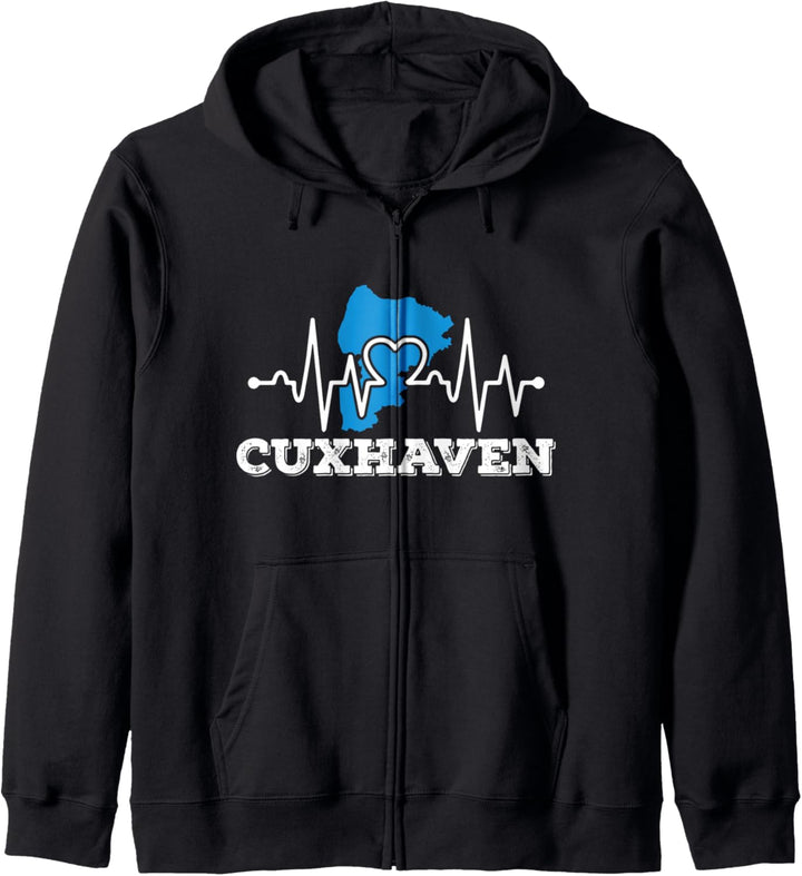 Cuxhaven Herzschlag Niedersachsen Karte Nordsee Wattenmeer Kapuzenjacke