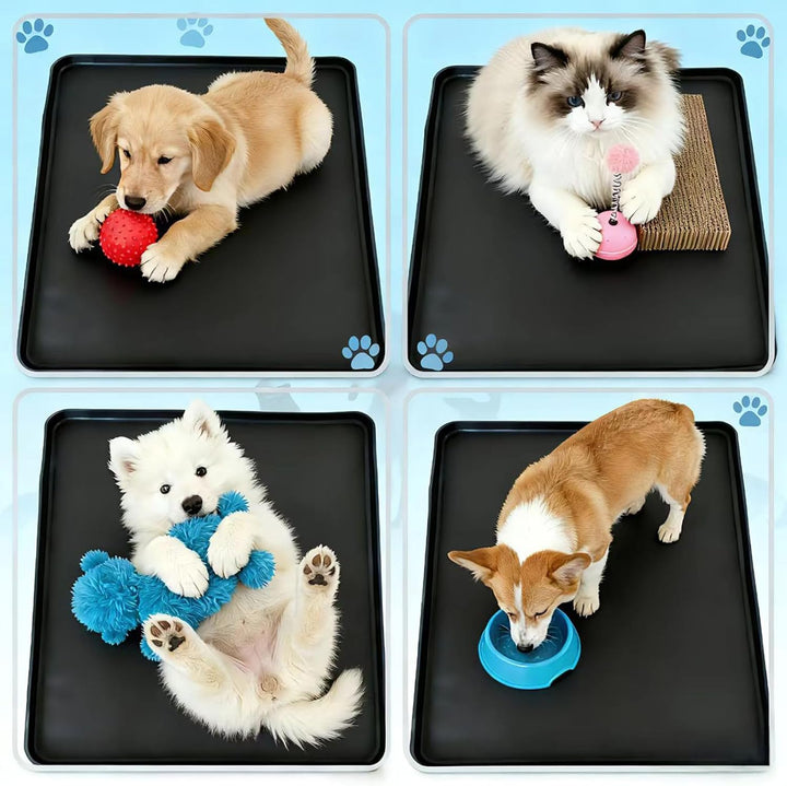 Waschbare Haustier Pads für Hunde und Welpen - Wiederverwendbare Silikon Urinmatte für Puppy, Mehrzw
