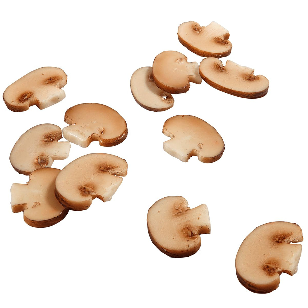 Deco Woerner Deko-Champignon-Scheiben Dummy Fake Lebensmittel Attrappen braune Pilze 12 Stück