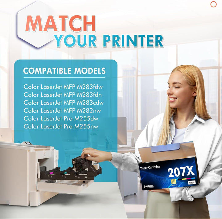 207X 207A Toner Ersatz Kompatible für HP 207X 207A Color Laserjet Pro MFP M283fdw M255dw M282nw M283