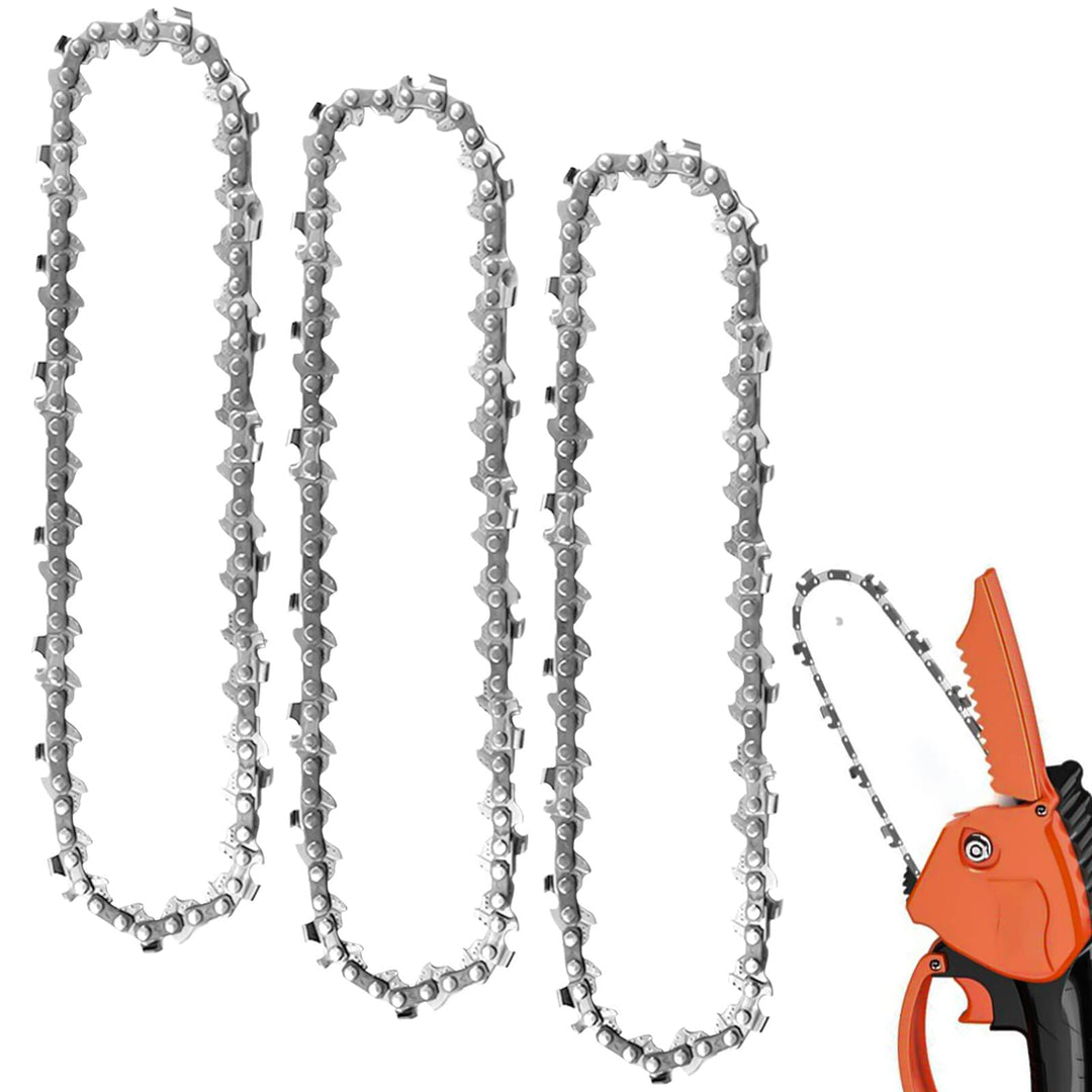 3er-Pack Sägeketten Kettensäge Kette, 25cm Sägeketten 3/8“LP 40 Antriebsglieder 1.1 mm rückschlagsar