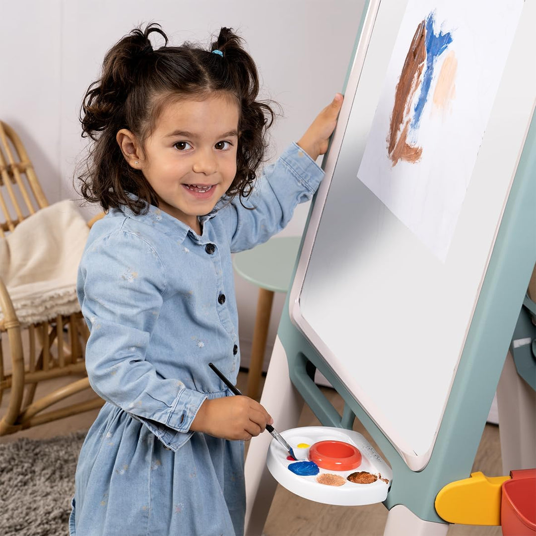 Smoby - Grosse Kreativtafel - Doppelseitige Schultafel + Maltafel (Kreide & magnetisch), 13 Zubehört