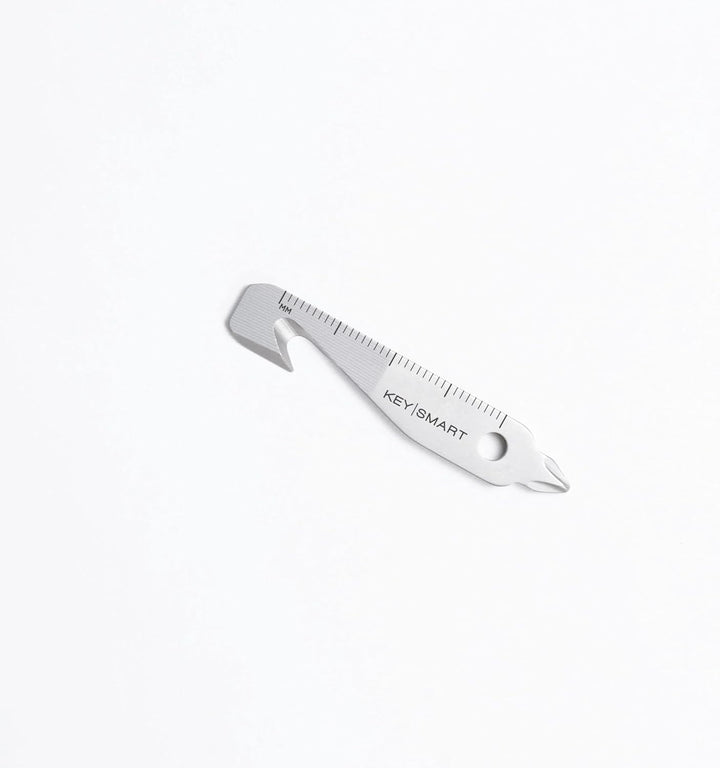 KeySmart MultiTool - 5-in-1 Mehrzweck-Schlüsselanhängerwerkzeug mit Kastenschneider, Lineal, Hebelst