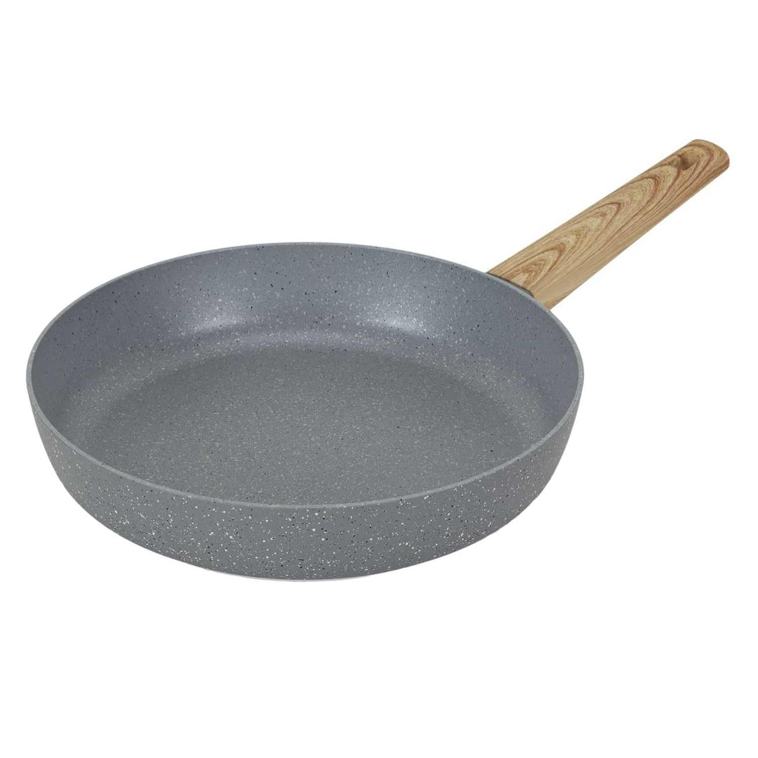 COOK CONCEPT, KC25341, Forged Aluminum Frying pan with Wood Effect Handle, ideal for Searing and Sim