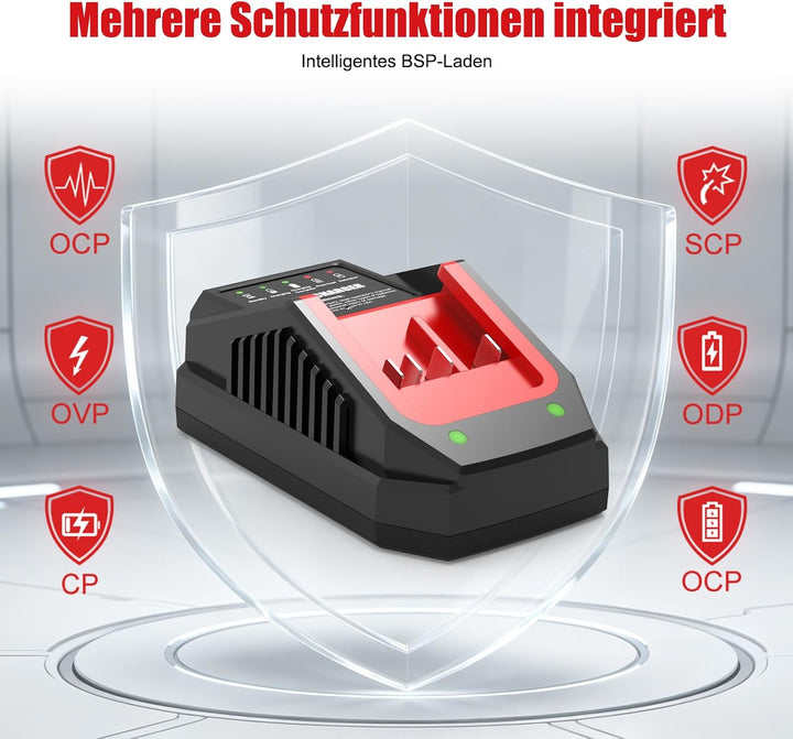 18V 3A Schnellladegerät Ersatz für Bosch Ladegeräte 18v | Kompatibel mit Bosch Professional 18V GBA