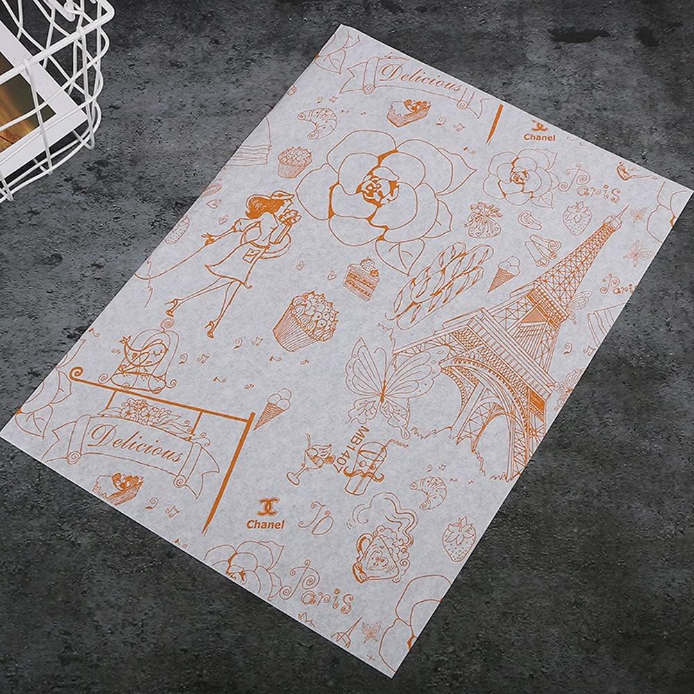 Brotpapier 500 Blatt, 26 * 36cm Käsepapier, Wasserdicht und Öl, Nicht Klebrig, Wachspapier für Leben