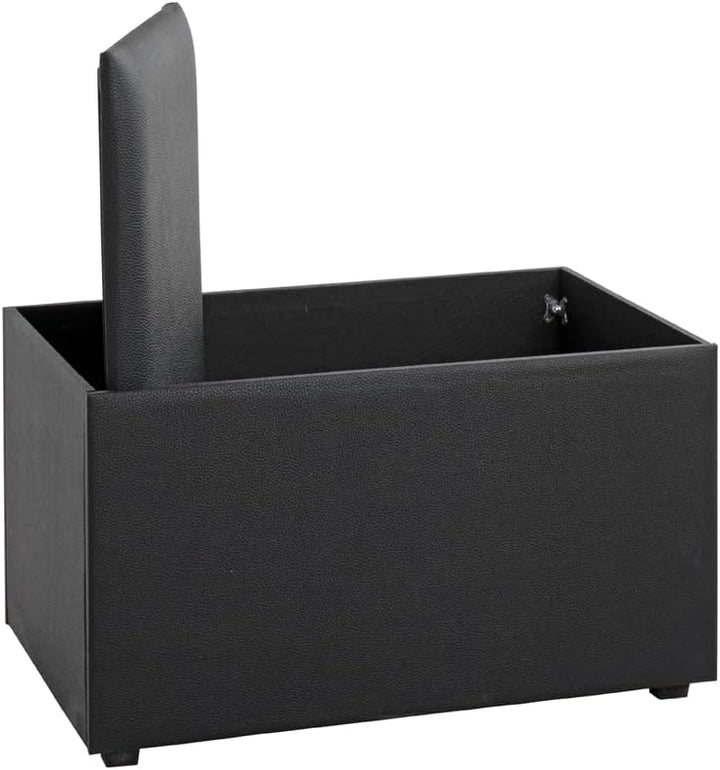 HAKU Möbel Sitztruhe, Kunstleder, schwarz, B 65 x T 40 x H 42 cm schwarz 65 x 40 x H 42 cm Schwarz,