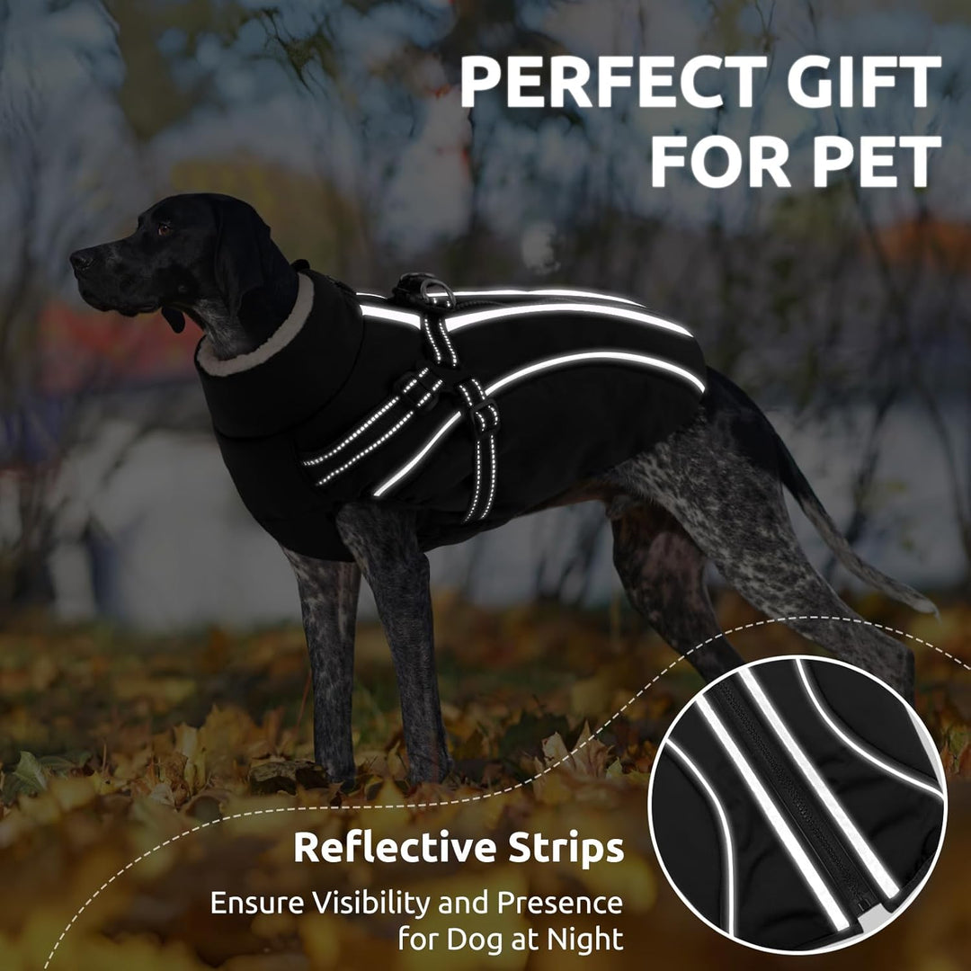 Hundemantel Hundejacke Warm Wintermantel mit Reissverschluss Winddichte & Winddichte mit Reflektorst
