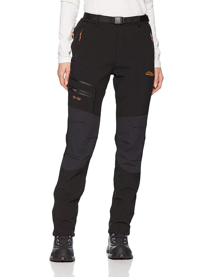 BenBoy Damen Wanderhose Wasserdicht Softshellhose Outdoorhose Winddicht Warm Gefüttert Winter Skihos