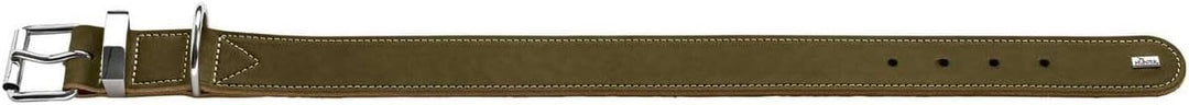 HUNTER AALBORG SPECIAL Hundehalsband, Leder, strapazierfähig, komfortabel, 65 (L), oliv oliv 65 (L),