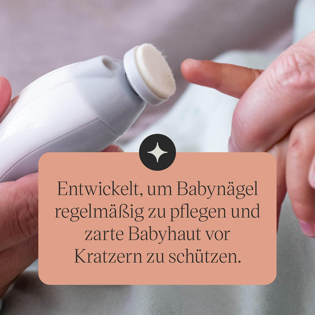 Tommee Tippee Elektrischer Baby-Nagelknipser und Kleinkind-Nagelknipser, Maniküre Set, mit LED-Licht