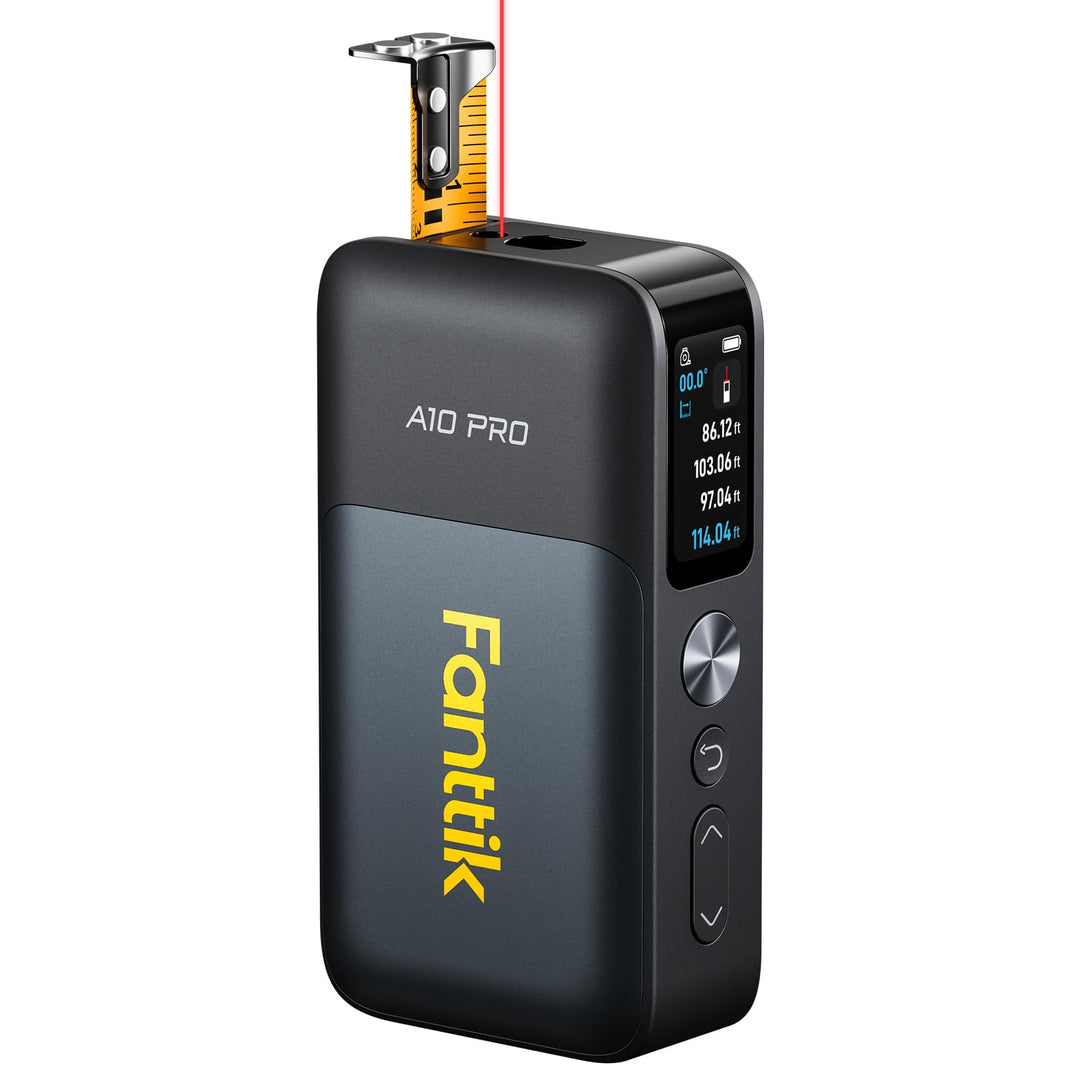 Fanttik A10 Pro 2-in-1 Digitales Laser Entfernungsmesser mit HD IPS-Farbdisplay, Wiederaufladbar 50m