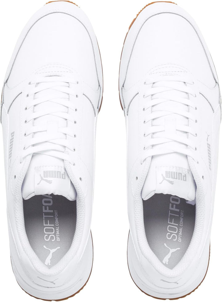 PUMA Unisex St Runner L Low-Top 36 EU V2 White Gray Violet, 36 EU V2 White Gray Violet