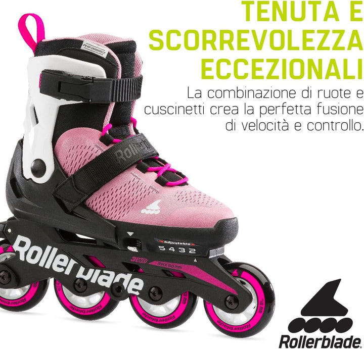 Rollerblade Unisex Jugend Microblade Inline Skates 23 Rosa/Bianco, 23 Rosa/Bianco