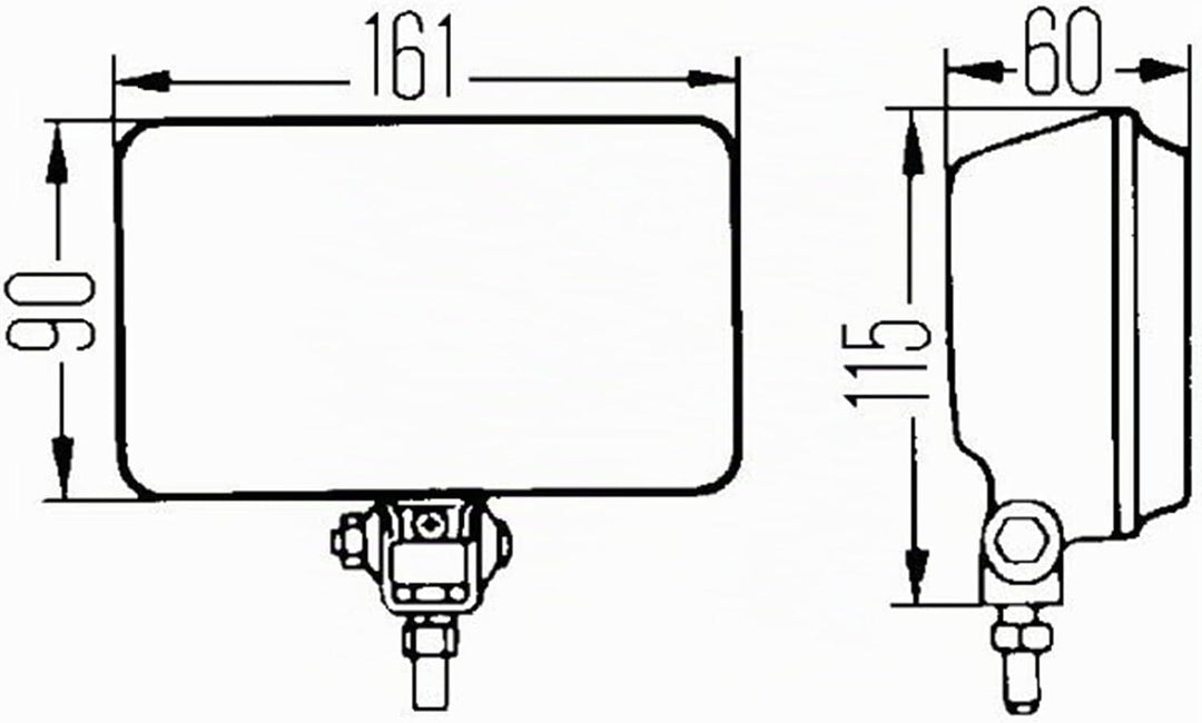 HELLA - Halogen-Fernscheinwerfer - Comet 450 - E1 44442/ECE-R8 - 12V - 1FB 005 860-231 mit Glühlampe