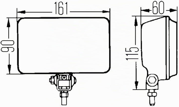 HELLA - Halogen-Fernscheinwerfer - Comet 450 - E1 44442/ECE-R8 - 12V - 1FB 005 860-231 mit Glühlampe