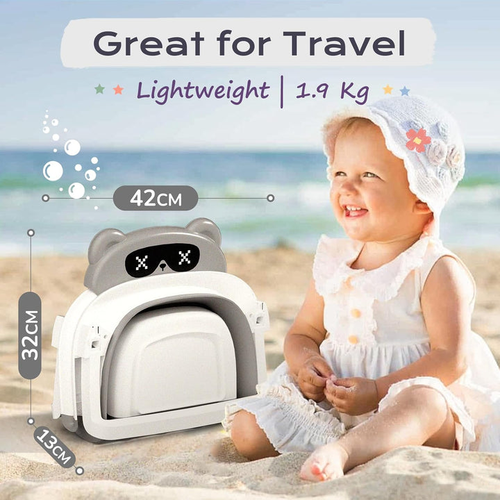 COOSEYA Baby Badewanne für 0-18 Monate, Faltbare Babybadewanne mit Weichem Polster und Temperaturemp