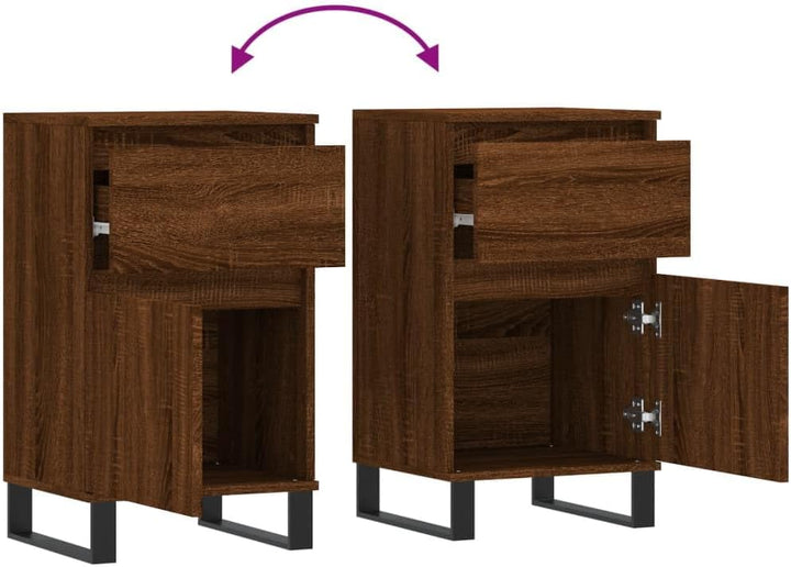 vidaXL Sideboard 2 STK., Kommode mit viel Stauraum, Mehrzweckschrank Anrichte für Wohnzimmer, Schran