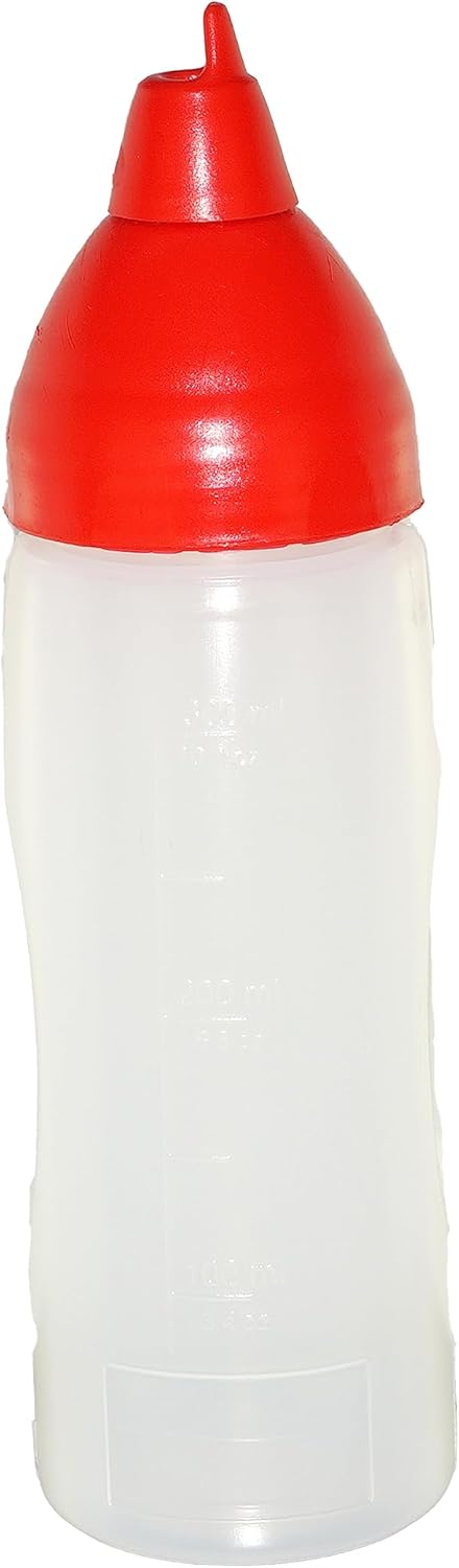 6 rote Quetschflaschen 350 ml tropffrei Ketchupflaschen Senfflasche Mayonaiseflasche
