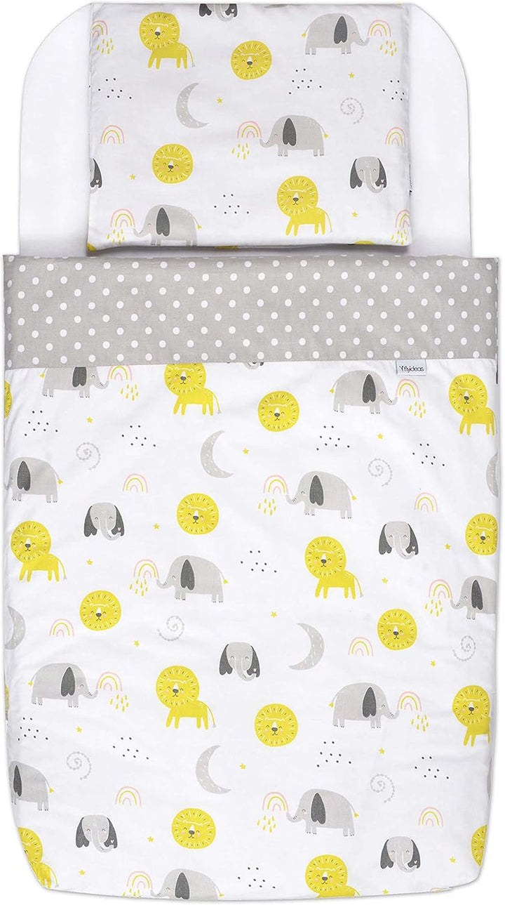 FlyIdeas Next 2 Me Beistellbett Bettwäsche-Set 83x50 cm, 4 STK. Mit Bettdecke - Spannbettlaken Babyb