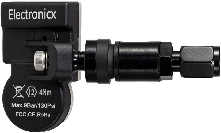 4x RDKS TPMS Reifendrucksensor Reifendruckkontrollsystem Metallventil Schwarz passend für Elantra Gr