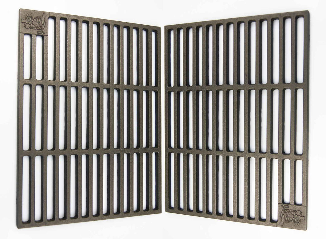 2 Gusseisen Grillroste 41,5 x 27,5 cm/extra schwer ca. 7 kg/nur 12 mm lichter Stababstand ! Tepro To