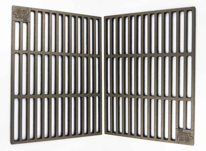 2 Gusseisen Grillroste 41,5 x 27,5 cm/extra schwer ca. 7 kg/nur 12 mm lichter Stababstand ! Tepro To