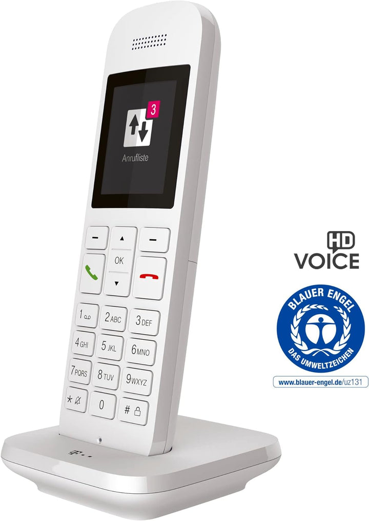 Telekom Festnetztelefon Speedphone 12 in Weiss schnurlos | Zur Nutzung an aktuellen Routern mit inte