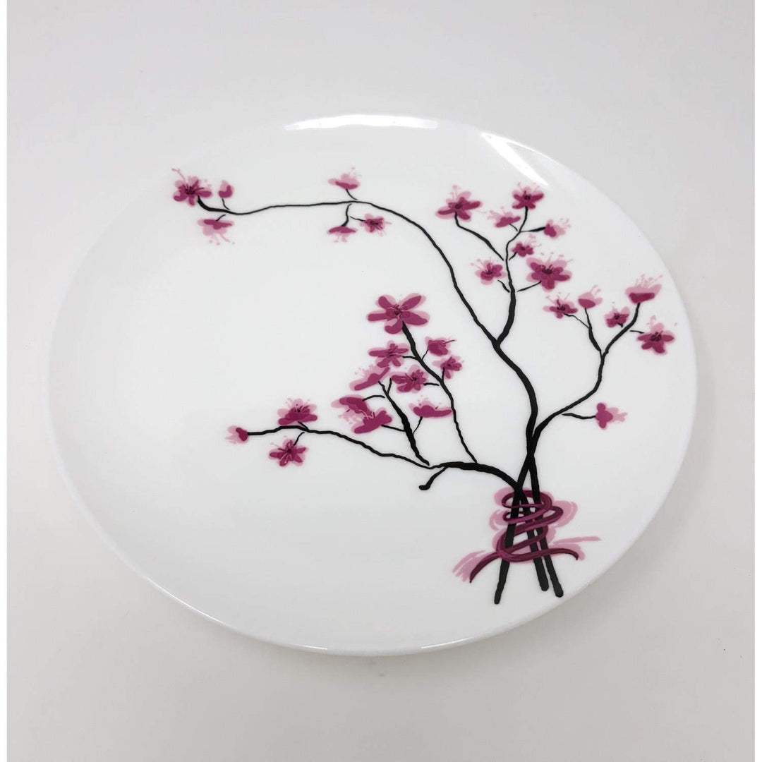 TeaLogic 4er Set Frühstücksteller, Kuchenteller Cherry Blossom D. 19cm Porzellan