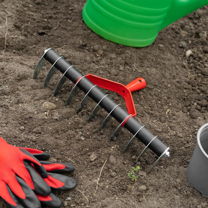 KADAX Rasenlüfter, manueller Vertikutierer für Garten, Rasen, Moos, Gartenzubehör aus Metall, Schnei