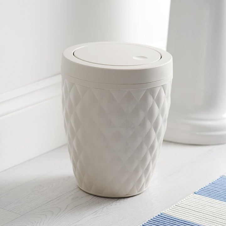 Addis, Rattan-Kunststoff, Plastik, weiss, Swing Bin Weiss Schwing-Mülleimer, Weiß Schwing-M