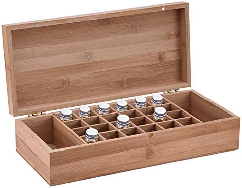 RoseFlower Bambus Ätherisches Öl Organisator Behälter Duftöle Display Ständer, 26 Löcher Aufbewahrun