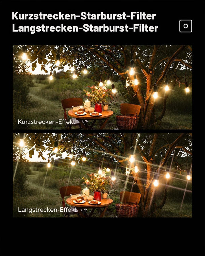 K&amp;F CONCEPT 77mm Kurzstrahl-Sternfilter mit 4 Punkten HD Glas Special Kamera-Effektfilter Filter (Na