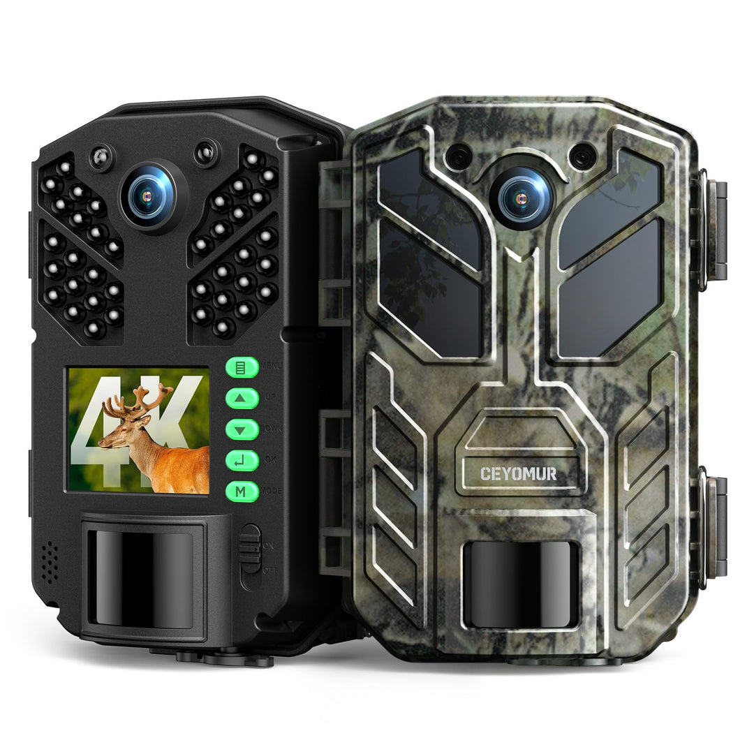 CEYOMUR Wildkamera, 4K 36MP HD Wildkamera mit Bewegungsmelder Nachtsicht, Wildtierkamera mit 2.0" LC
